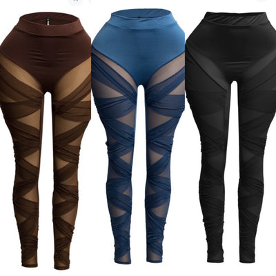 Criss Cross Sheer Leggings